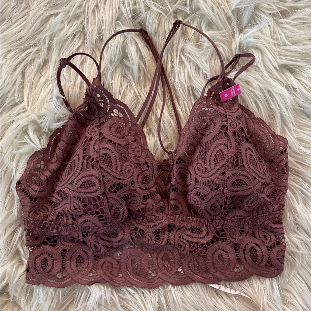 Victoria’s Secret Lace Bralette in pink/Brown